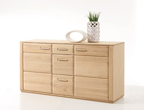 expendio Sideboard Senta 1 Eiche Bianco teilmassiv 161x85x47 cm Anrichte Schrank Wohnzimmer Esszimmer