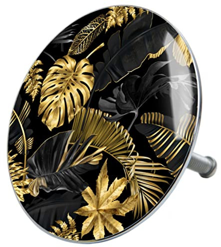 Sanilo Badewannenstöpsel, viele schöne Stöpsel für die Badewanne zur Auswahl, hochwertige Qualität (Golden Leaves)