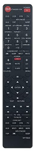 VINABTY Sostituzione Telecomando Adatta per Yamaha Digital Sound Projector Sound Bar YSP-800 YSP-1000 YSP800 YSP1000 WF75640
