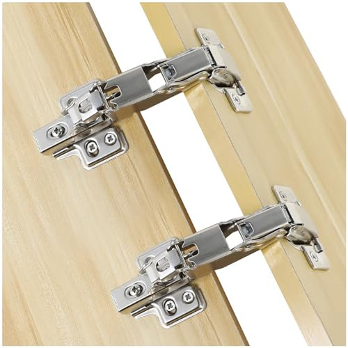 Cabinet porte cerniere Cerniera, 1 Paio Di Cerniere Per Ante Cucina 175/165 Gradi pollici nascosti cerniere del gabinetto senza telaio chiusura morbida cerniera (mezza sovrapposizione)