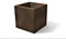 Kloris Vaso Cubo Moderno fioriera quadrata mod. Ellenico 45 polietilene col. marrone cm 45x45 altezza cm 45. Made in Italy.