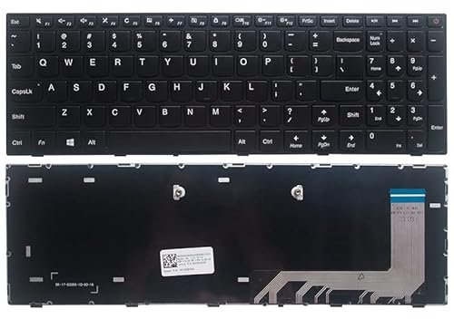 YANHAO Teclado de Ordenador portátil en inglés for Lenovo IdeaPad 110-15ISK 110-17ACL 110-17IKB 110-17ISK 110-15 110-15AST 110-15IAP 110-15IKB [Fácil de Instalar]