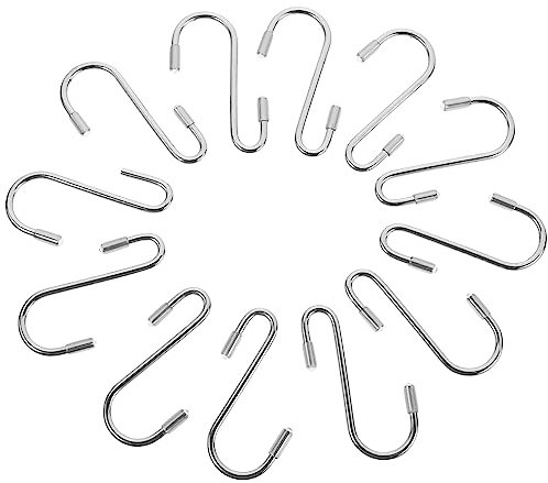 TOPBATHY 12st Haken Zum Aufhängen Handtuchhaken Weiße Haken Kleiderbügelhaken S-haken, Robust Hosenhaken Für Den Schrank S Haken Klein Kleine S-haken S Kleiderbügel Pvc Metall Jacke Mit Hut
