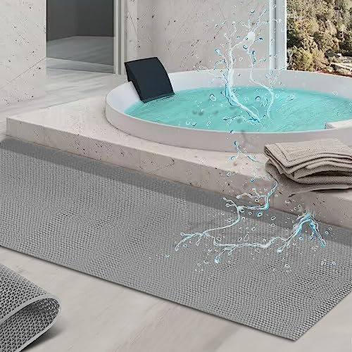 BOTOWI Tapis de Sol pour Piscine Plus épais, Tapis Antidérapant pour Fond de Piscine, Tapis Piscine Hors Sol pour Piscine Hors Sol, Tapis Sol Piscine, Tapis sous Piscine,Gris,0.9x3m