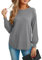 GRECERELLE Christmas Jumper Womens Jumpers for Women UK Winter Spring Warm Long Sleeve Crew Neck(Dark Grey, XL)