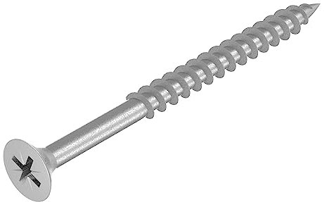 SECCARO Tornillo para madera aglomerada, 5 x 70 mm, acero inoxidable, V2A, VA A2, rosca parcial, 100 unidades
