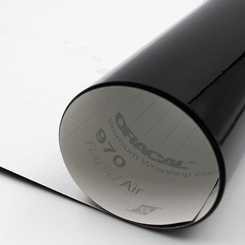 Finest Folia Oracal 970RA-070 - Lámina protectora para coche (30 x 152 cm), color negro