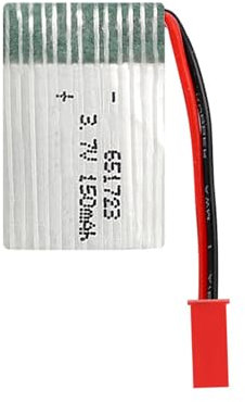 Lithium Polymer Akku 3.7V 150mAh 651723 20C Wiederaufladbarer Lipo Akku Lithium Ion Akku mit JST-2P Stecker für RC Drohne Flugzeug Zubehörteil