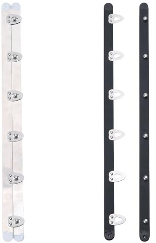 GORGECRAFT 2 Colors 12 Corset Busk with Buttons Black & White Stainless Steel Corset Busk Boning 30cm 6 Buckles Spring Steel Corset Spoon Busk with Silver Buttons for Sewing and Closure of Corsets