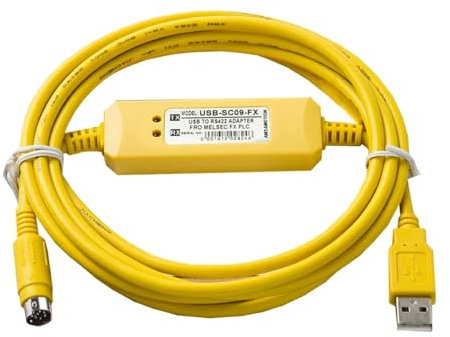 USB-SC09-FX for SPS-Programmierkabel der MELSEC FX-Serie, USB-zu-RS422-Adapter (Color : Y)
