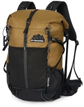 Naturehike 5L/15L/25L/30L Ultra Lightweight Hiking backpacking backpack, Camping Waterproof Mountaineering Bag, Outdoor Daypack for Men and Women (30+5L, Brown)
