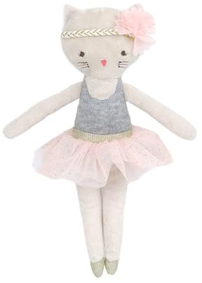 MON AMI Kacie The Kitty Ballerina Stoffpuppe, 22,9 cm, weiche Plüschtierpuppe, Verwendung als Spielzeug oder Raumdekoration, tolles Geschenk für Kinder jeden Alters