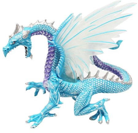 Eisdrache,Drache Tierfiguren Spielzeug,Drachenmodell Kuchendeko Geburtstag Deko, Kuchen Dekorationen, Realistische Kuchenaufsatz Tortendeko Junge für Kinder