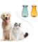 Andibro 2 Stück Mini-Vase für Katzenschnurrhaare, Katzenhaar-Vase, Miniaturvase, kleine Glasvasen, Katzenschnurrhaar-Halter für Hunde oder Katzenhaare Andenken Mikrolandschaft DIY(Dunkelgrün + Gelb)