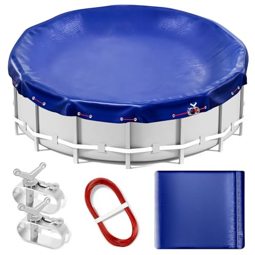 Bâche ronde de 5,5 m pour piscine hors sol, ultra épaisse et durable, résistante au froid et aux UV, 5,5 m