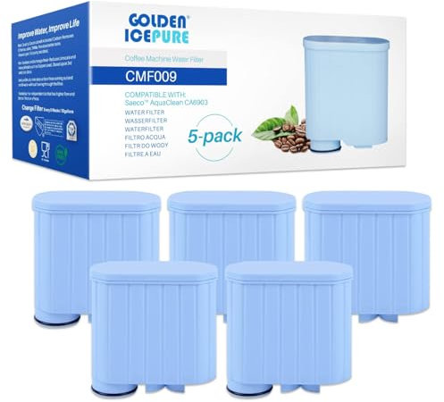 GOLDEN ICEPURE Wasserfilter Kaffeevollautomat für Philips Aqua Clean Filter und Saeco Aqua Clean Wasserfilter, CA6903/10 CA6903/22 CA6903, 5 stück