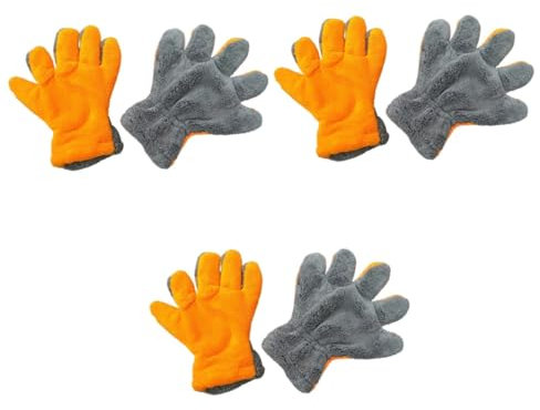 minkissy 3stücke Dual-seiten Fleece Waschhandschuhe Für Autos Finger Handwäsche Duster Mitt Kratzfrei Und Staubabsorbierend Für Auto Boot Motorrad Und Zuhause