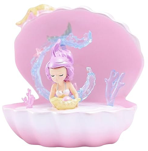 Cabilock Dekorative Lampe Mit Meerjungfrauen-Muschel Nachtlicht Für Jungen Und Mädchen Schlafzimmer- Ästhetisch Keine Batterie