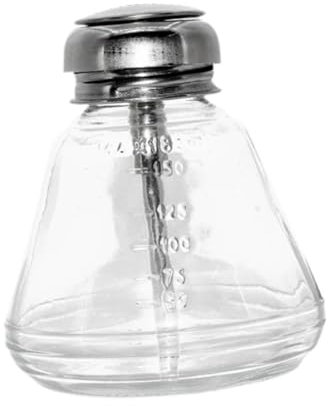Gralara Liquid Pump Dispenser Empty Refillable Bottle Glass Bottle Press Bottle for Desktop Cleaning