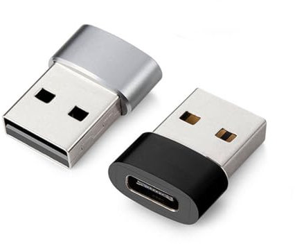 USB to USB C Adapter 2 Pack, Type C Female to USB A Male Cable Converter For Apple iPhone 16 15 14 Pro Max MacBook Samsung Galaxy S24 S25 PC Laptop Tablets Car charger Converter Docking Station 10Gbps