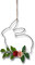 3 PAGEN® Metall-Hängedeko Hase, Türschild Osterdeko aus Metall, Türhänger Hängedeko Hasen-Silhouette Ostern, Türdeko & Osterdeko zum Aufhängen Osterhase, Fensterdeko & Aufhänger Ostern, 20 x 15 cm