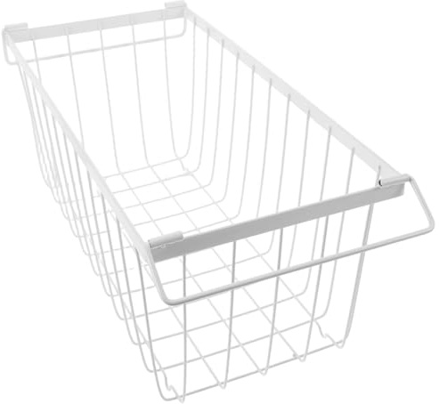 ABOOFAN Wire Fridge Bins and Freezer Wire Baskets Small Size Household Refrigerator Storage Baskets Handles Cabinet Organizer for Kitchen Pantry Single Pack