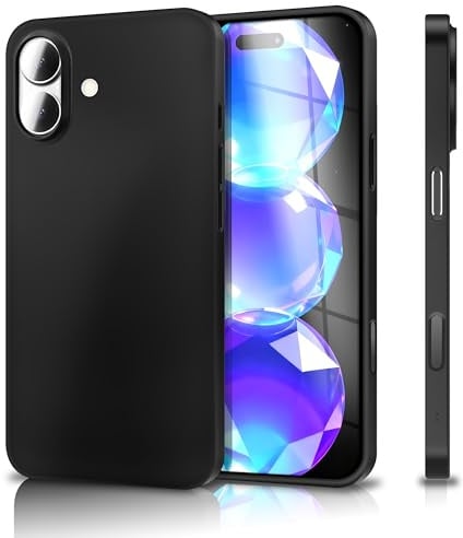NALIA Ultra Slim Hardcase für iPhone 17 - Hülle, Schwarz Opak | Vergilbungsschutz, UV-stabiles Polycarbonat, Linsen einzeln umschlossen, Anti-Fingerprint, Soft-Touch Grip