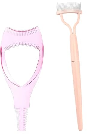 2 Pcs Mascara Shield,3 In 1 Eyelashes Tools Mascara Shield Applicator Guard,Folding Eyelash Comb Eyelash Separator Eyelash Brush,Eyelash Guard Guide Tool Beginners Friendly Tool for Women