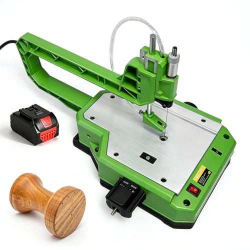 richigblosmum Mini-Laubsäge 80W | 6-7 Geschwindigkeiten mit AC/DC-Stromversorgung | Tisch-Stichsäge für Kurven- & Geradeschnitte | Holzbearbeitung, DIY-Bastelarbeiten, Hausverbesserung