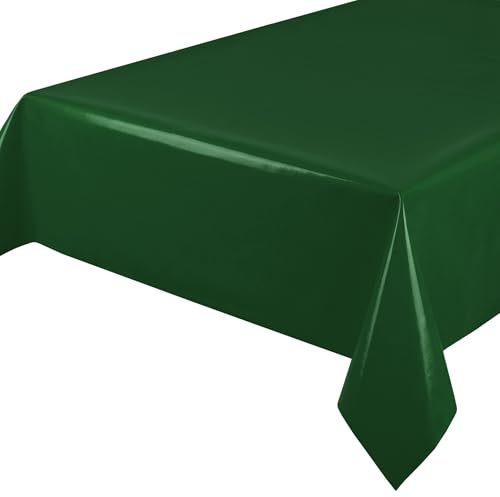 Wachstuchtischdecke Tischdecke Wachstuch abwischbar, Uni Einfarbig 140x100 cm (Rechteckig) Dunkelgrün