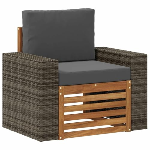 vidaXL Outdoor Mittelsofa Massivholz Akazie Natur, Moderne Outdoor-Couch, modulare Möbel, wetterfestes Gartenlounge, Bequeme Terrassen-Sitzgruppe