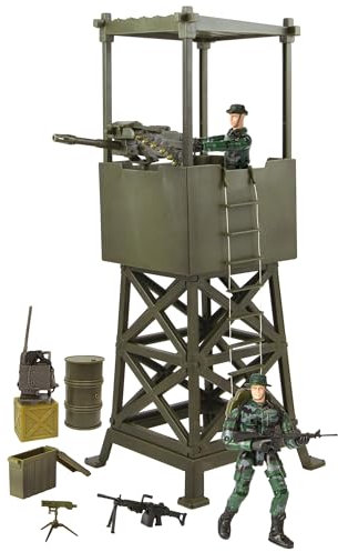 Peterkin World Peacekeeper Militärischer Aussichtsturm mit beweglichen Figuren | Maßstab 1:18 | Actionfiguren und Zubehör | ab 3 Jahren