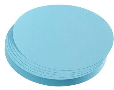 FRANKEN Moderationskarten Kreis klein, 95 mm, 500 Stück, Präsentationskarten ideal für Meetings, Trainings, Schulungen im Büro oder Hotel und Lehrer in der Schule, Metaplankarten, Blau, UMZ 10 18