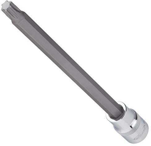 VIGOR Schraubendrehereinsatz, V2184, 1/2″, T Profil, SW T70 | Antrieb 1/2 Zoll (12,5 mm) Vierkant hohl, Abtrieb T Profil, Länge l2 200 mm, 285 g, SW T70 , 1/2″ , T Profil