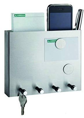 Arregui Schlüsselbrett mit Dokumentenfach, Grau