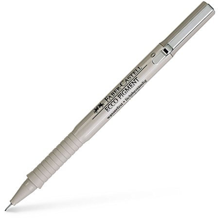 FABER-CASTELL 166199 - Tintenschreiber Ecco Pigment, 0.1 mm, schwarz