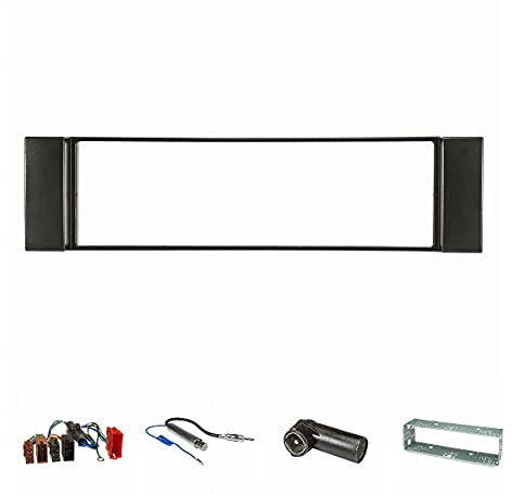 tomzz Audio 2403-009 Radioblende Set kompatibel mit Audi A3 8L Facelift A6 C5 4B Facelift Seat Toledo 1M2 Leon 1M1 mit Aktivsystemadapter ISO Phantom Antennenadapter DIN ISO Einbauschacht