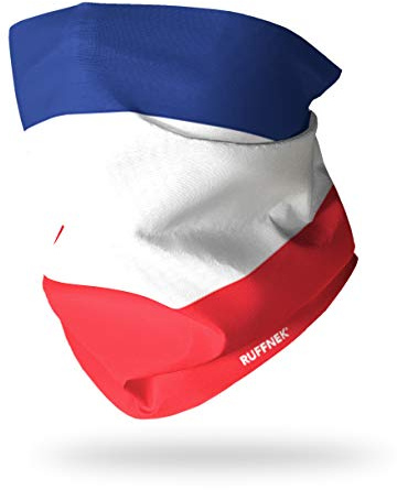 Ruffnek FLAG OF FRANCE/FRENCH TRICOLOUR - Multifunctional Headwear Neck warmer Ski Scarf, Horse Riding, Cycling, Running