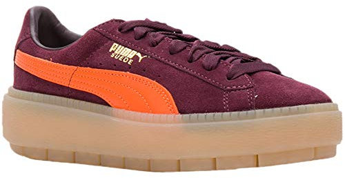 PUMA Platform Trace Block Damen Sneaker Dunkel Rot,Winetasting Flame,40 EU