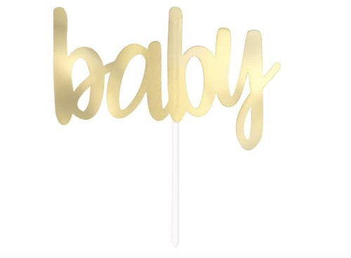 Baby Foil Cake Topper | Gold | 1 Pc.