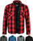 Texpeed Motorradhemden herren mit protektoren - Biker Motorradjacke Hemden Hergestellt mit Aramid - Mit Schutz (EN 1621-1) Rot - XXL