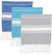 Nicola Spring 100% Türkisch Baumwolle Micro Handtuch | Travel Gym Küche Hammam Pestemal Fouta Stil Tee-Tuch - Satz von 3 Farben