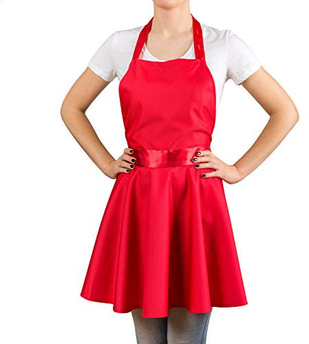 Froster Nitly Red – Schürze für Damen, 50er Jahre Vintage Retro, Rot