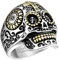 Mianova Herren Ring Edelstahl Massiv Breit Herrenring Männer Biker Rocker Totenkopf Dia De Los Muertos Totenschädel Silber Größe 70 (22.3)