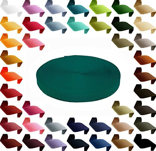 Gurtband 12m PP Polypropylen 15mm breit 1,3mm stark Gurt Tragband Farbwahl 45 Farben, Gurtband:153 tannengrün