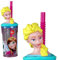 Frozen Elsa 3D Figurine Plastic Tumbler Beaker with Flexi Straw - 360ml - 7cm Diameter x 14cm Height - Sturdy Novelty Enclosed Drinking Cup.