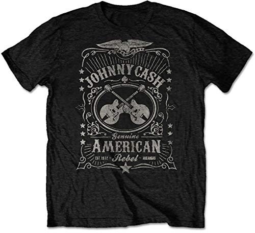 Johnny Cash JCTS11MB03 T-Shirt, Black, Large