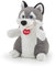 Trudi 29819 - Handpuppe Husky cm 15x24x21, grau/weiß