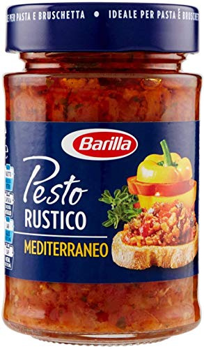 8x Barilla Pesto Rustico Mediterraneo mit mediterranem Gemüse Italienische Soße 200g
