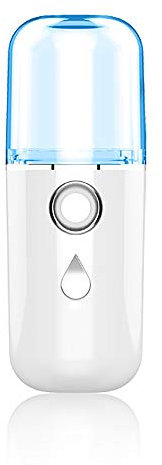 Facial Nano Cold Mist Face Steamer USB Charging Portable Handheld Face Steamer Skin Care Tool,White
